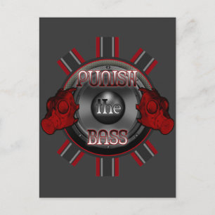 Carte Postale PUNISSEZ le DnB Dub Dubstep DJ style hardstyle BAS