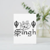 Carte Postale Punjabi Khanda Sikh Khalsa Design Marchandises (Debout devant)