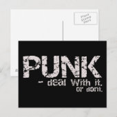 Carte postale PUNK (Devant / Derrière)
