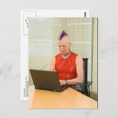 Carte Postale Punk au travail (Devant / Derrière)