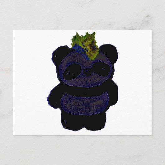 Carte Postale Punk Rock Panda 2 (Devant)