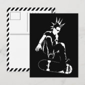 Carte Postale punk skateboard (Devant / Derrière)