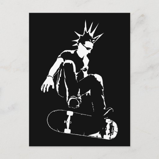 Carte Postale punk skateboard (Devant)