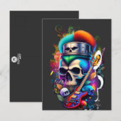 Carte Postale Punk Skull (Devant / Derrière)