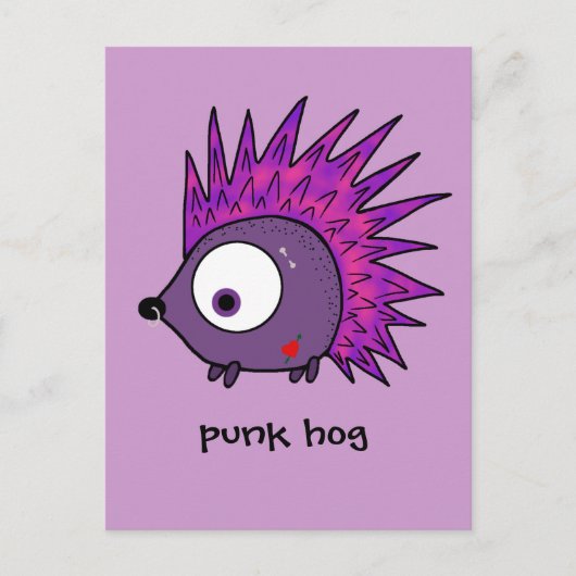 Carte Postale Punk the Hedgehog (Devant)