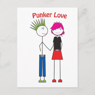 Carte Postale Punker Love