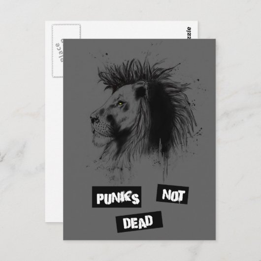 Carte Postale punks non morts (Devant / Derrière)