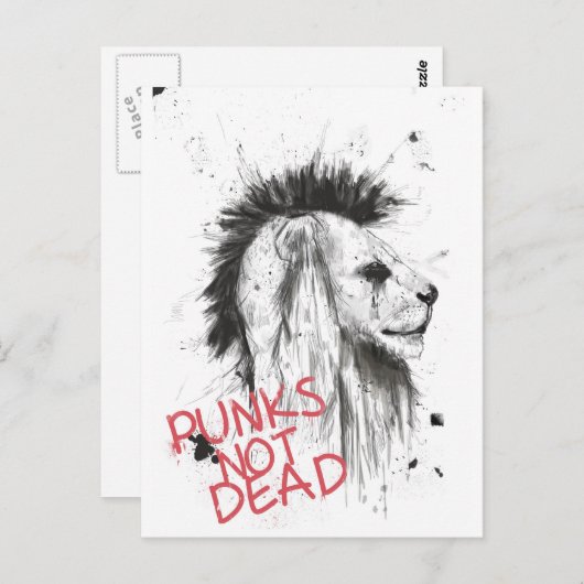 Carte Postale punks non morts (Devant / Derrière)