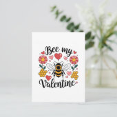 Carte Postale Punny Bee my Valentine (Debout devant)