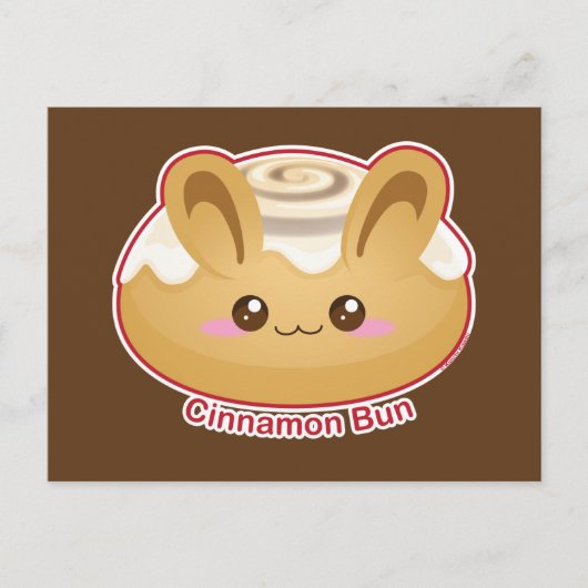 Carte Postale Punny Buns : Cute lapin de cannelle (Devant)