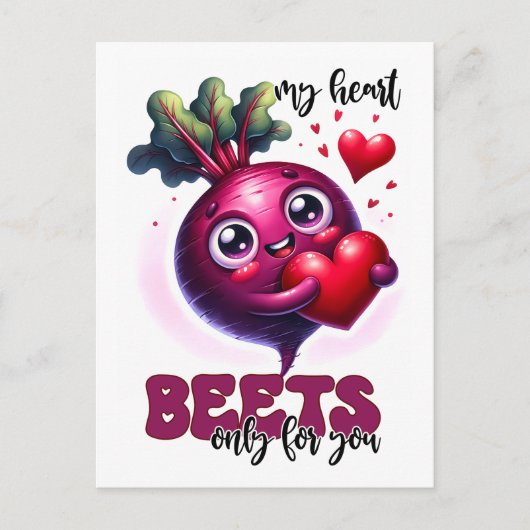 Carte Postale Punny My Heart Beets Pour Vous Seulement (Devant)