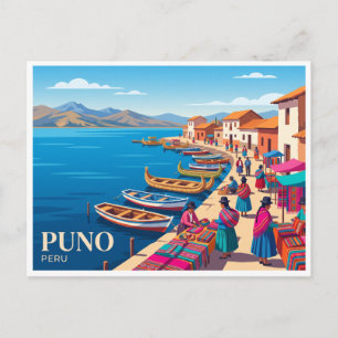 Carte Postale Puno bord du lac Titicaca Pérou
