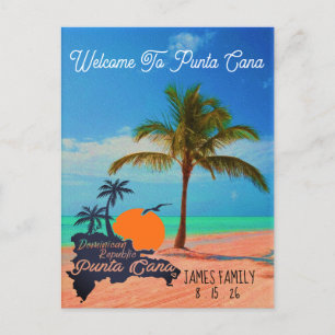 Carte Postale Punta Cana Dominican - Vacances en famille Vintage