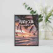 Carte Postale Punta Cana DR Retro Seagull Souvenir tropical (Debout devant)