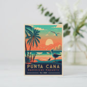 Carte Postale Punta Cana DR Retro Sunset Souvenirs 1960 (Debout devant)