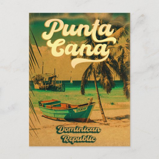 Carte Postale Punta Cana Mariage tropical Sauvez les Dates (Devant)