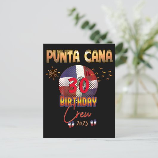 Carte Postale Punta Cana République dominicaine Anniversaire (Debout devant)