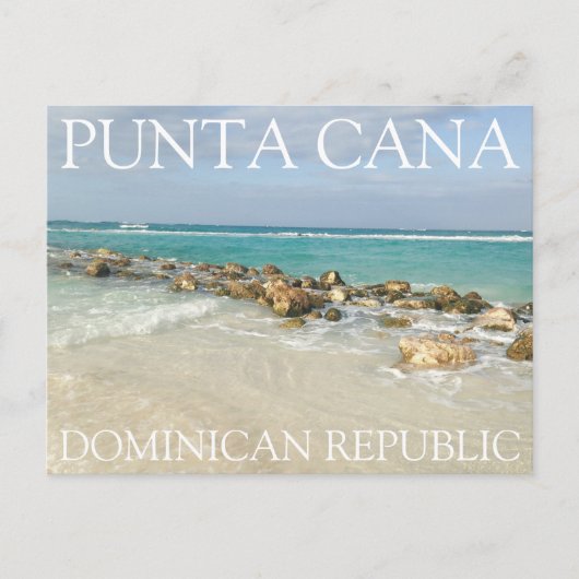Carte Postale Punta Cana République Dominicaine Plage et Vaves (Devant)