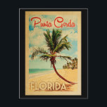 Carte Postale Punta Gorda Florida Palm Tree Beach Vintage voyage<br><div class="desc">Design Punta Gorda Florida de style Vintage voyage avec un palmier sur la plage avec océan et ciel.</div>