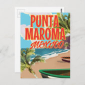 Carte Postale Punta Maroma Beach Mexique affiche voyage (Devant / Derrière)