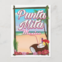 Punta Mita, affiche de voyage de plage au Mexique