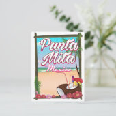 Carte Postale Punta Mita, affiche de voyage sur la plage de Mexi (Debout devant)