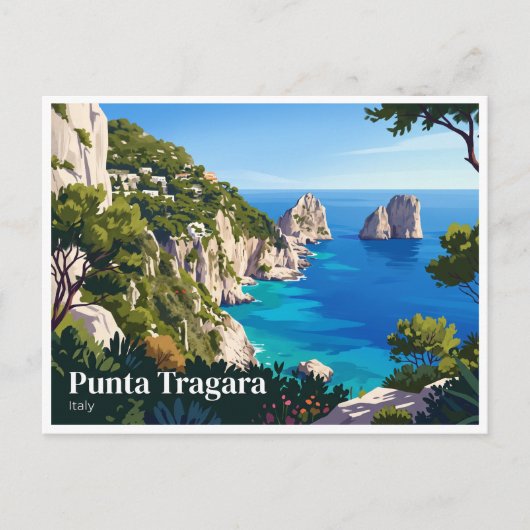 Carte Postale Punta Tragara Capri Italie (Devant)