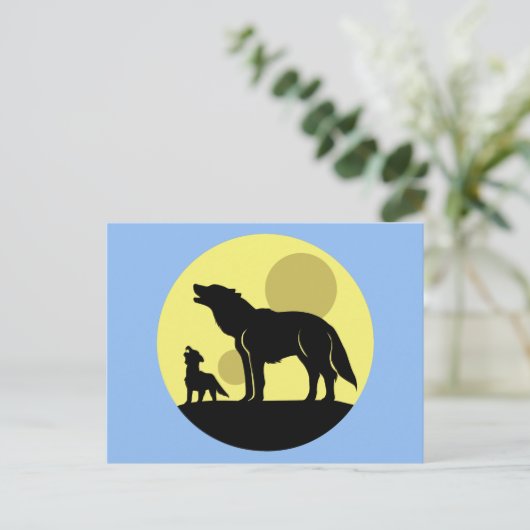 Carte Postale Pup Mother and Wolf (Debout devant)