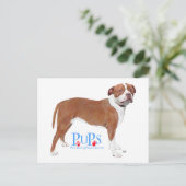 Carte Postale PUP Secourus Pit Bull (Debout devant)