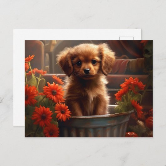 Carte Postale Puppy (Devant / Derrière)