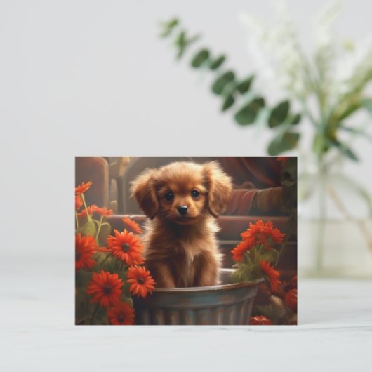 Carte Postale Puppy (Debout devant)