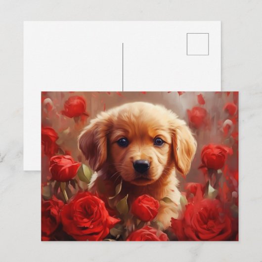 Carte Postale Puppy (Devant / Derrière)
