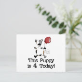 Carte Postale Puppy est 4 Tshirts et cadeaux d'anniversaire (Debout devant)