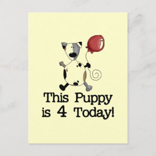 Carte Postale Puppy est 4 Tshirts et cadeaux d'anniversaire