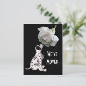 Carte Postale Puppy Et Rose Nouvelle Adresse (Debout devant)