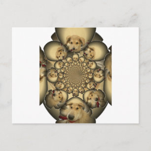 Carte Postale Puppy Kaleidoscope Art Print