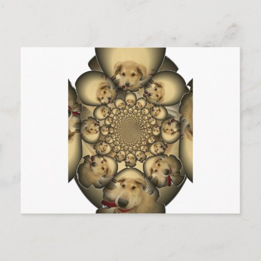 Carte Postale Puppy Kaleidoscope Art Print (Devant)