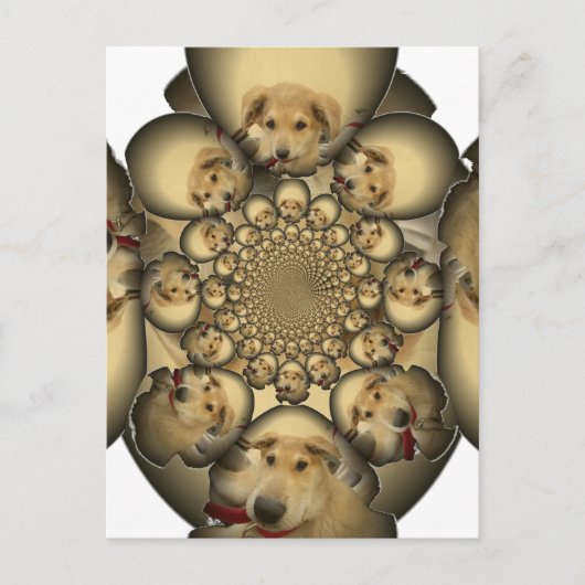 Carte Postale Puppy Kaleidoscope Art Print (Devant)