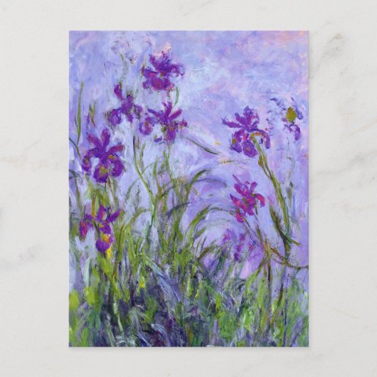 Carte Postale Puprle Irises Paysage Claude Monet (Devant)