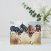 Carte postale Pups vintage (Debout devant)