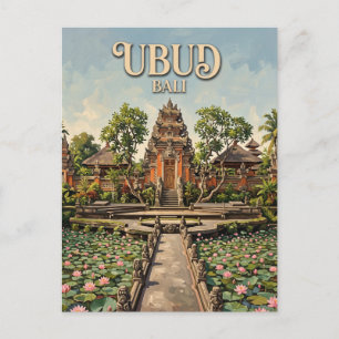 Carte Postale Pura Taman Saraswati Ubud Indonésie