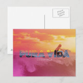 Carte postale Pura Vida, surfeur du Costa Rica (Devant / Derrière)