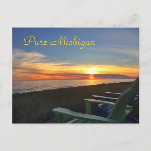 Carte postale Pure Michigan Sunset Beach (Devant)