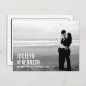 Carte postale 'Pure Simplicity Save The Date' - Bl (Devant / Derrière)