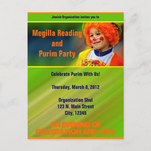 Carte postale Purim (Devant)