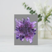 CARTE POSTALE PURPLE AMÉTHYST QUARTZ CRYSTALS MINÉRAL (Debout devant)