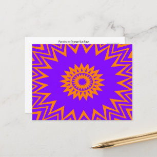 Carte Postale Purple and Orange Sun Rays