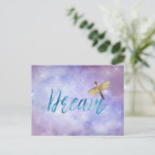 Carte Postale Purple Aqua Dream Dragonfly (Debout devant)