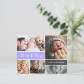 Carte Postale Purple Baby photo collage faire-part (Debout devant)