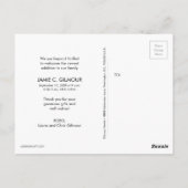 Carte Postale Purple Baby photo collage faire-part (Dos)